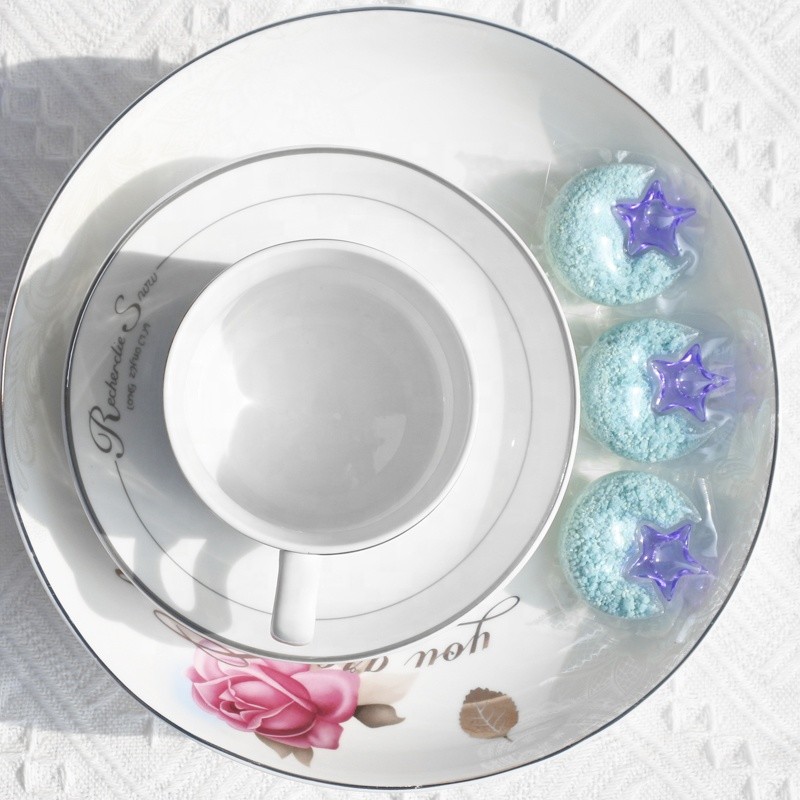 High Effective custom capsules dishwasher tablets natural Cleaning detergent lemon fragrance dishwasher pods