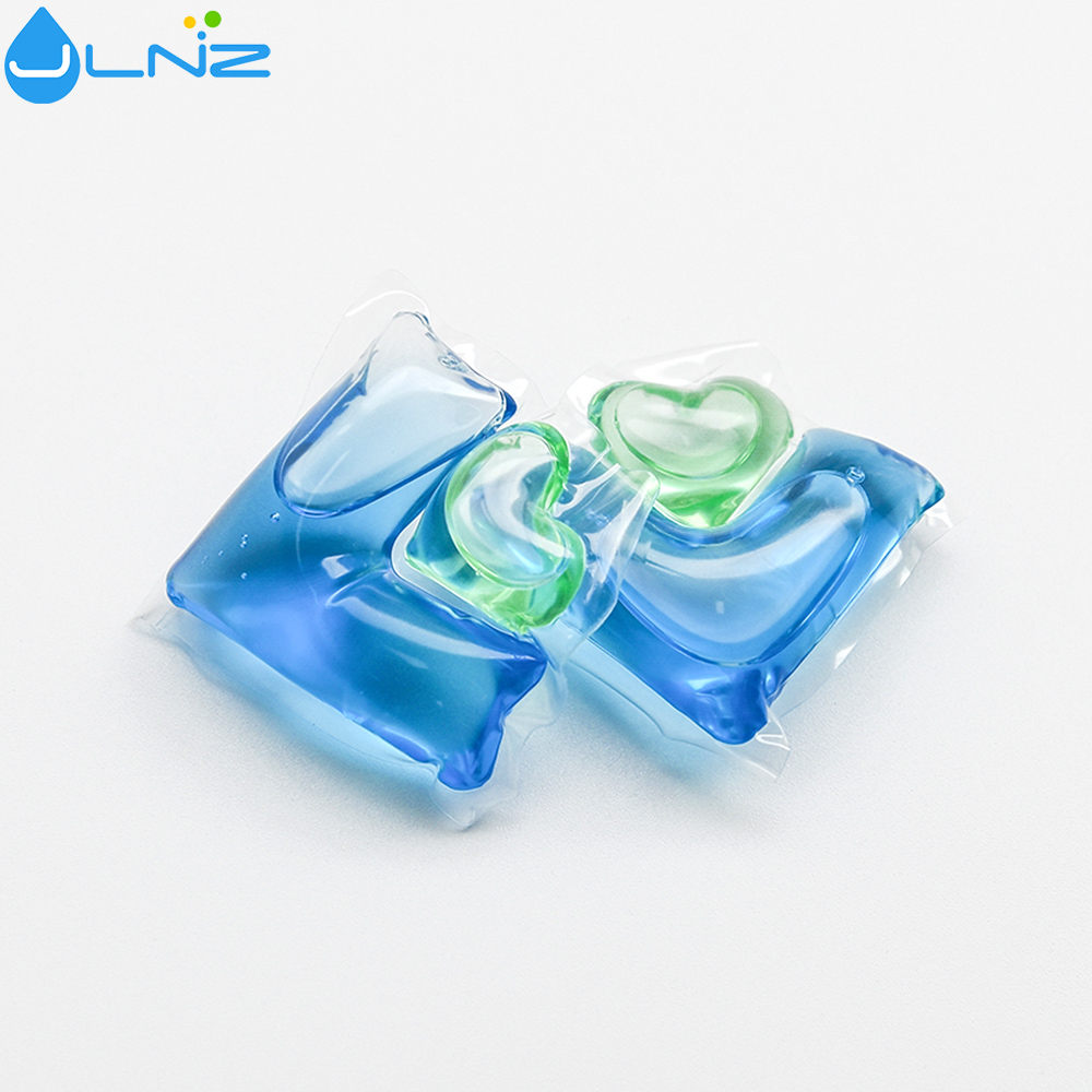 Jingliang 2 in 1 Double chamber laundry detergent pods washing capsules